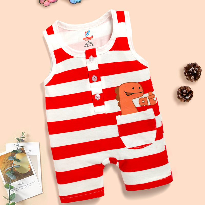 Round Neck Romper For Baby 100% Cotton Sleeveless Kinder Choice