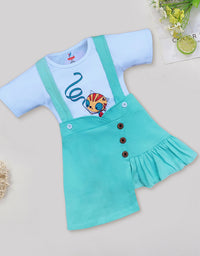 Hosiery Girl Baby Dungaree Set, Half Length Kinder Choice
