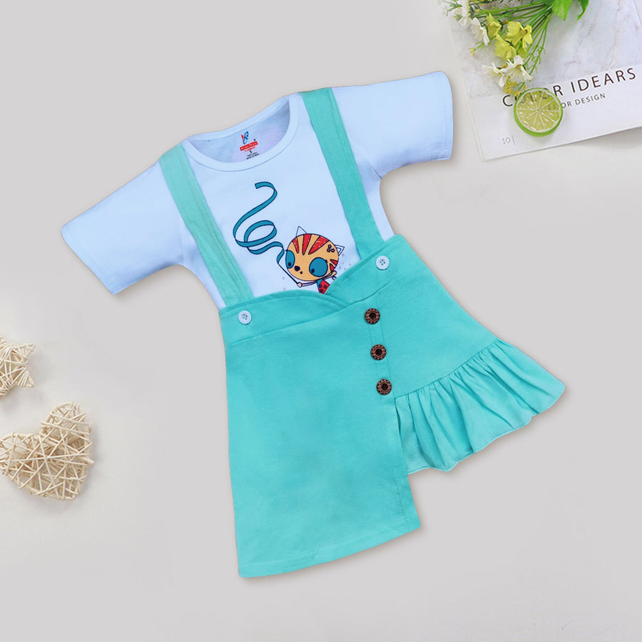 Hosiery Girl Baby Dungaree Set, Half Length Kinder Choice