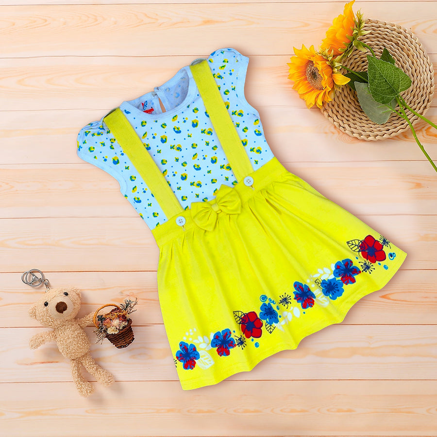 Girls Frocks With Inner Tee, All Over Prints Kinder Choice