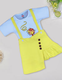 Hosiery Girl Baby Dungaree Set, Half Length Kinder Choice

