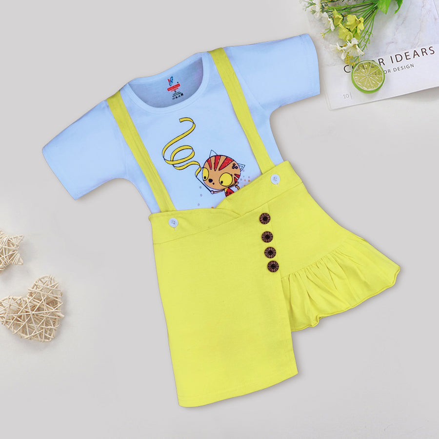 Hosiery Girl Baby Dungaree Set, Half Length Kinder Choice