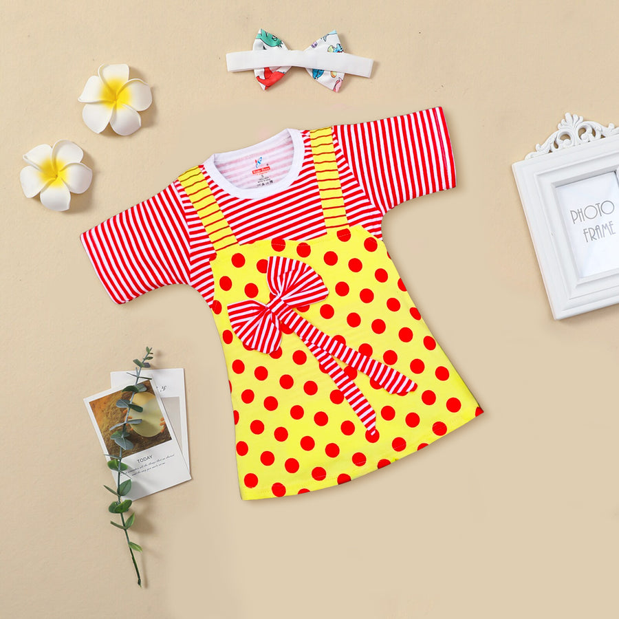 Casual Wear Half Sleeve Dungaree For Baby Girls Kinder Choice