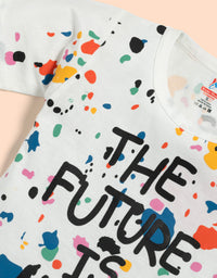 Toddler Boy/Girl Playful Letter Painting Print Tee and Shorts Set Kinder Choice
