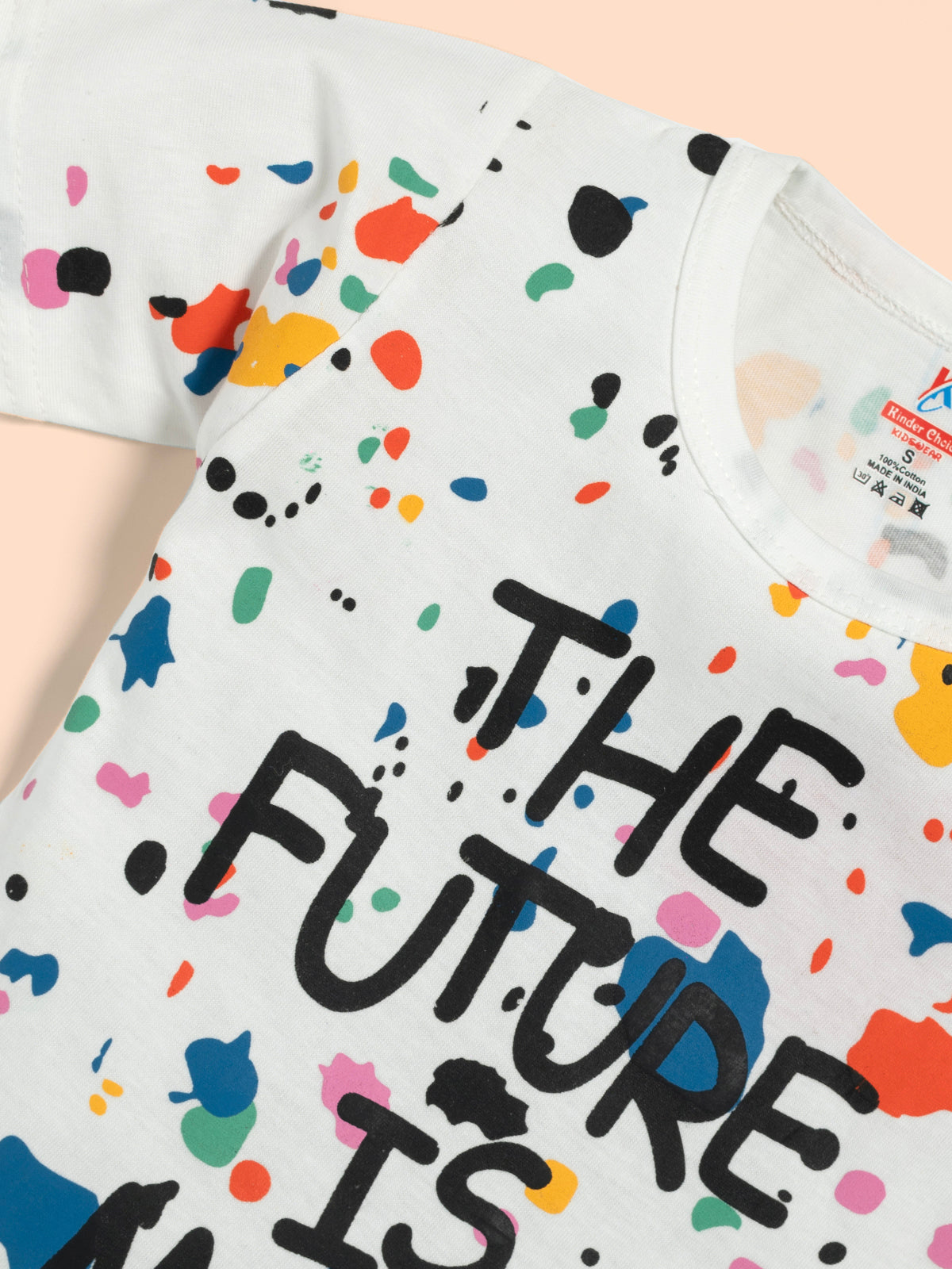 Toddler Boy/Girl Playful Letter Painting Print Tee and Shorts Set Kinder Choice