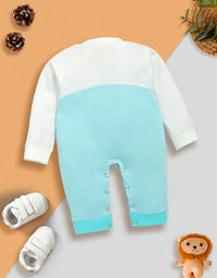 Unisex Peach Animal Print Full-Sleeve Romper Kinder Choice
