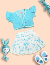 Baby Girls Cotton Crop top and Skirt Kinder Choice
