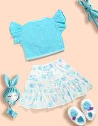 Baby Girls Cotton Crop top and Skirt Kinder Choice
