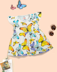 Butterfly Printed  cotton frock Kinder Choice

