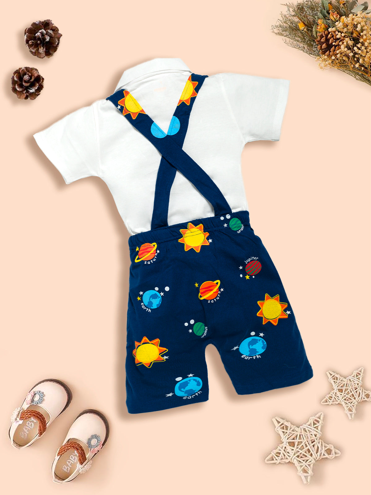 Dungaree For Baby Boys Party with Bow Kinder Choice