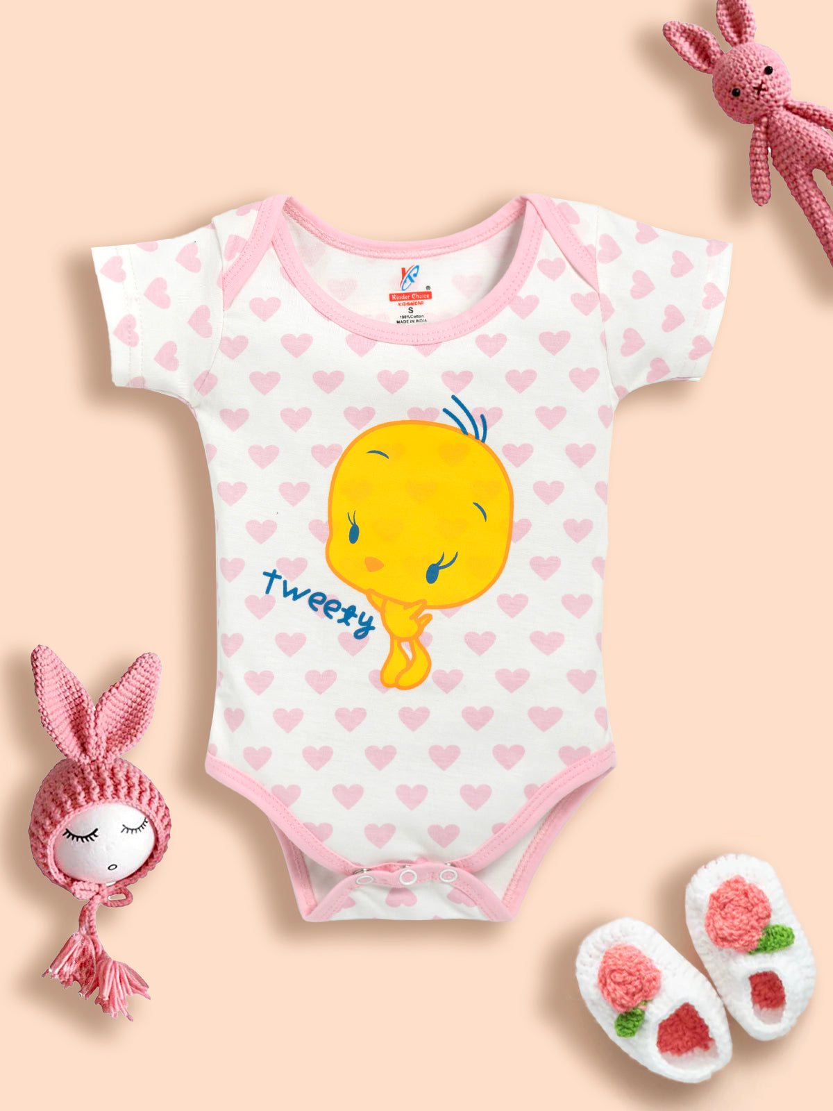 Soft Cotton New Born/Baby Romper Kinder Choice