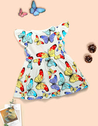 Butterfly Printed  cotton frock Kinder Choice
