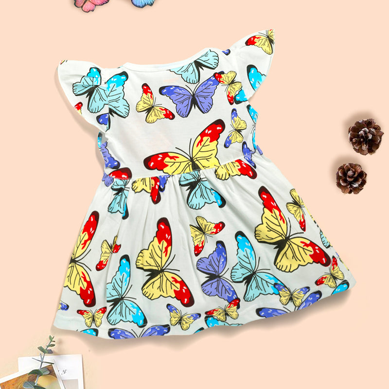 Butterfly Printed  cotton frock Kinder Choice