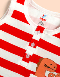 Round Neck Romper For Baby 100%  Cotton Sleeveless  Kinder Choice
