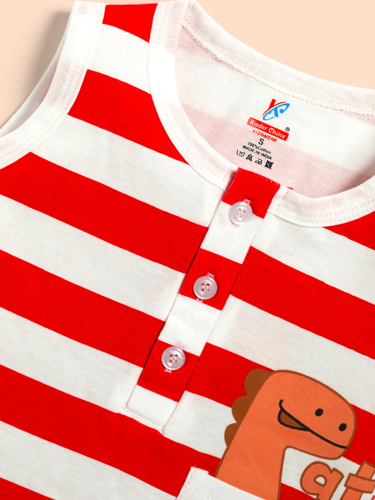 Round Neck Romper For Baby 100%  Cotton Sleeveless  Kinder Choice