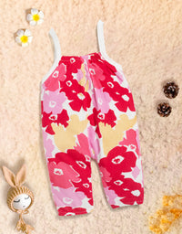 Baby Girl All Over Floral Print Cami Jumpsuit 100% Cotton Kinder Choice
