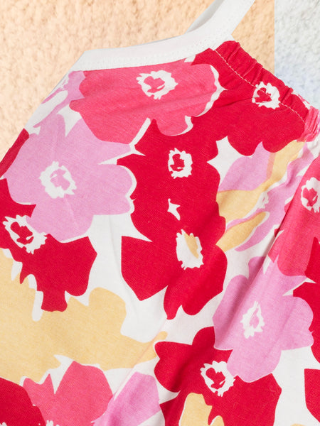 Baby Girl All Over Floral Print Cami Jumpsuit 100% Cotton Kinder Choice