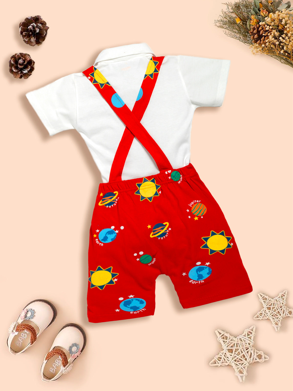 Dungaree For Baby Boys Party with Bow Kinder Choice