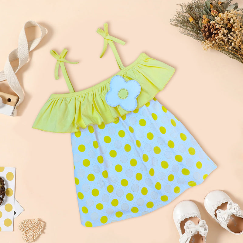 Baby Girls Midi/Knee Length Casual Frock Sleeveless Kinder Choice