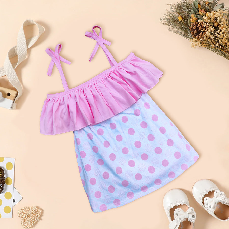 Baby Girls Midi/Knee Length Casual Frock Sleeveless Kinder Choice