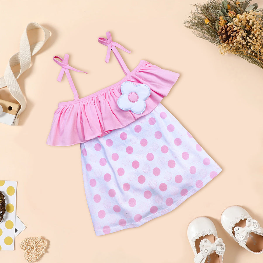 Baby Girls Midi/Knee Length Casual Frock Sleeveless Kinder Choice