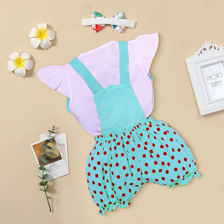 Elephant Design Romper For Baby Girls  Casual Printed Kinder Choice