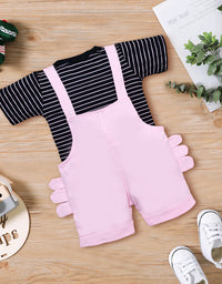 Unisex Half Sleeves All Over  Printed & Embroidered Dungaree Kinder Choice
